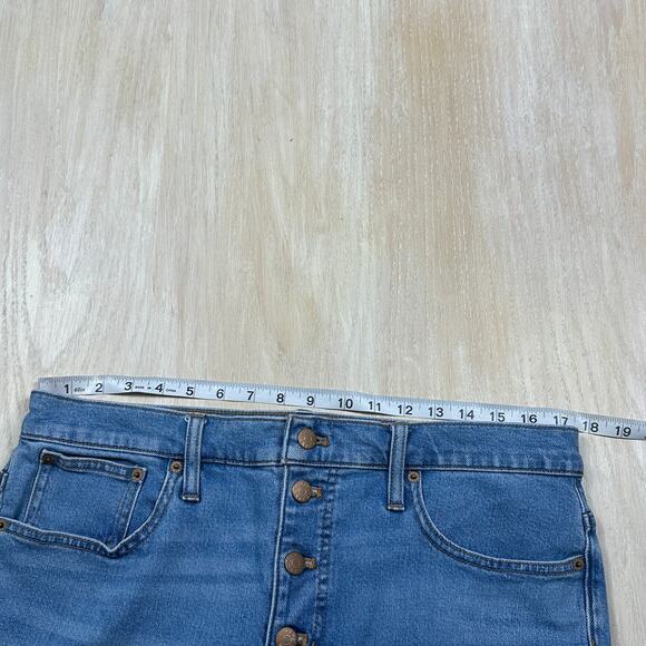 J Crew Essential Straight Jean Denim Women's Blue High Rise Casual Jeans 32 - Picture 6 of 15